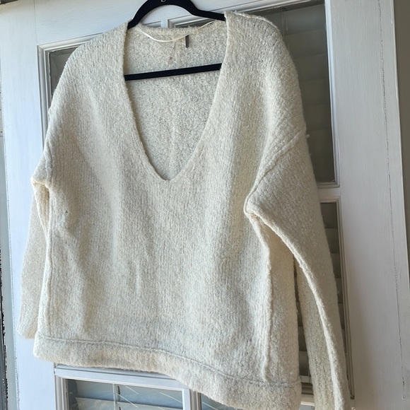 Free People Lofty Deep V Neck Sweater - Picture 9 of 11
